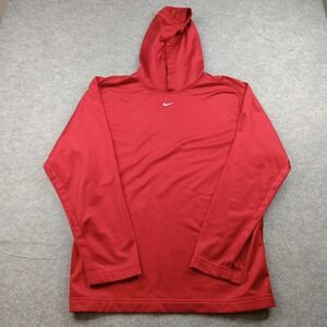 Nike Hoodie Mens Large Y2K Center Swoosh Lightweight Pullover Dri-Fit Athletic